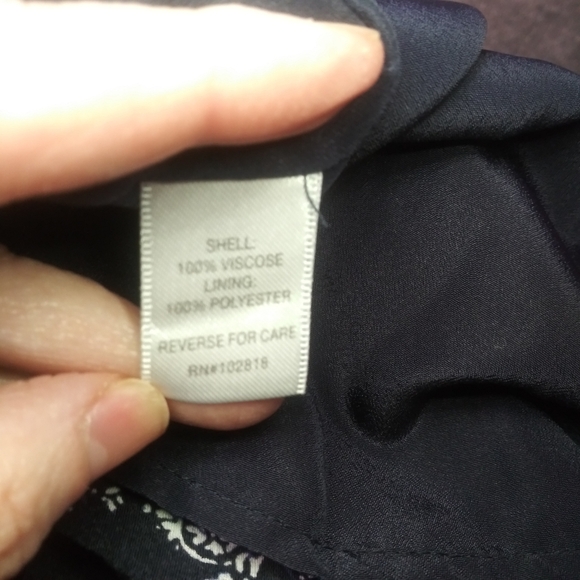 Garnet Hill Navy & White Floral Print Summer Day Dress - Picture 6 of 9